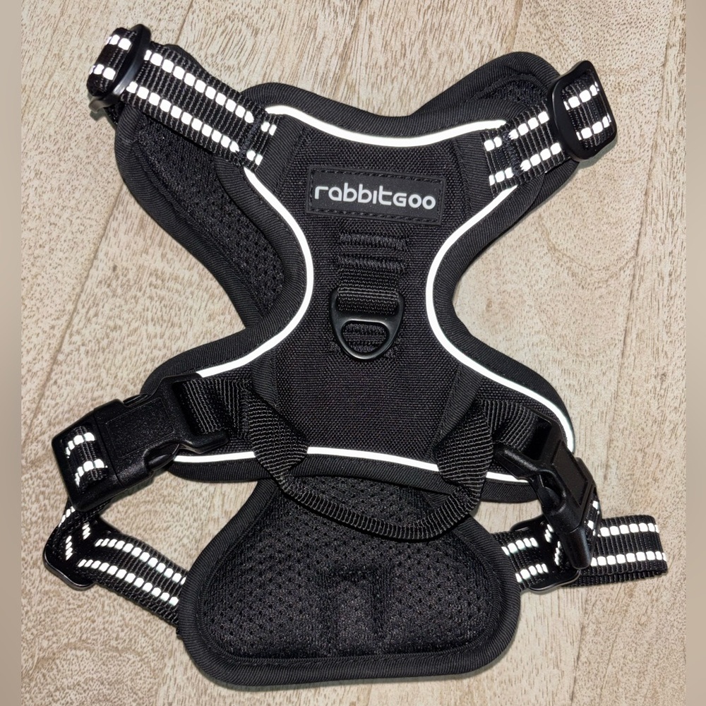 rabbitgoo Reflective Black Dog Harness